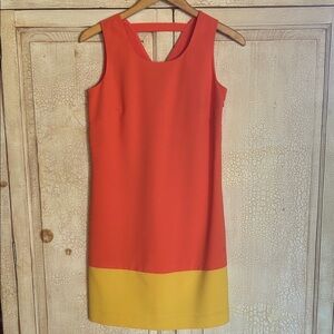 Samuel Dong Vibrant Orange and Yellow Women’s Mini Dress - Size XXS